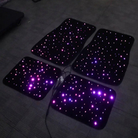 Tapis de voiture à LED pour la décoration de voiture avec APP Music Control Fibre Optic Star Light Car Rug