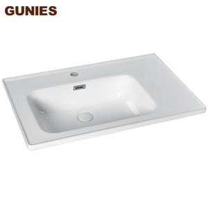 Lavabo à bord gauche lavabo rectangulaire en céramique pour salle <span class=keywords><strong>de</strong></span> bain lavabo à main - Product Image 3