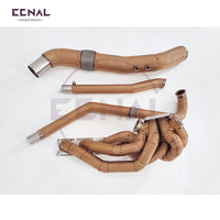 Kit de collecteur turbo simple Ecnal SS304 pour moteur BMW B58 Gen2, kit de conversion complet d'échappement de course avec isolation thermique