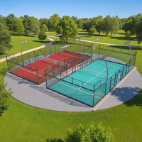 Usine directe, poteaux galvanisés à chaud, terrain de padel professionnel, gazon synthétique, garantie 10 ans et plus, qualité supérieure, 10x20m, CE