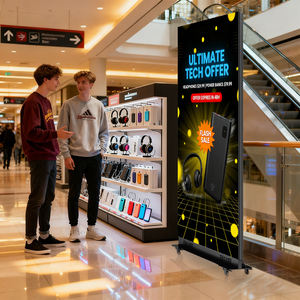 จอแสดงผล LED แบบพับได้ P1.86 แบบพกพา พร้อมม่านม้วน จอ LED พับได้แบบ GOB สำหรับร้านค้าปลีก - Product Image 6