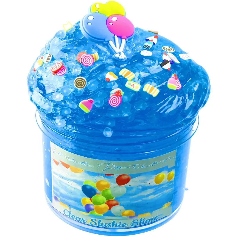 Vente en gros de jouets pour enfants non toxiques Boue de couleur Boue de grain de riz Mousse de colle Puzzle Résolution Compression Boue de cristal Jouets Slime