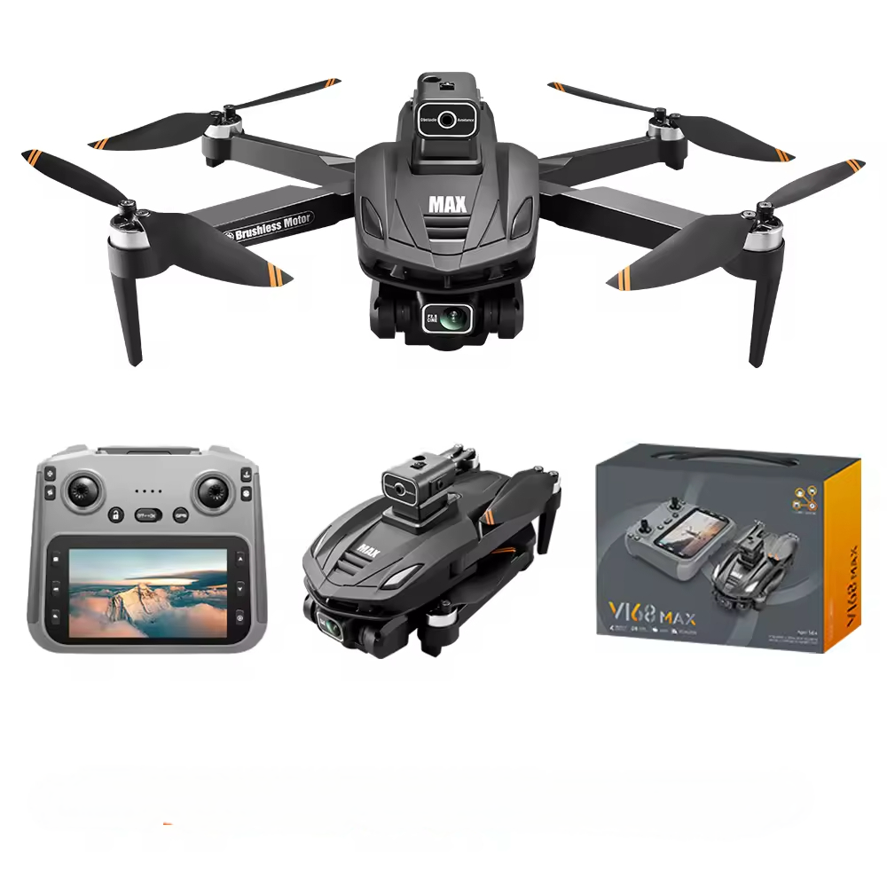 V168MAX профессиональный 8K 3-осевой шарнирный двойной Дрон с GPS предотвращением препятствий 5 г Wi-Fi FPV пульт дистанционного управления RC Квадрокоптер