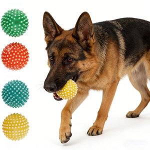 Juguetes Divertidos para Perros, Pelota de Vinilo con Púas, Juego Interactivo de Lanzar y Recoger, para Perros Pequeños y Medianos, para Masticar y Jugar - Product Image 1