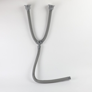 Venta Directa de Fábrica de Tuberías de Drenaje, Lavabos Dobles y Mangueras de Drenaje Flexibles en Forma de Y para Fregaderos de Cocina y Baño - Product Image 2