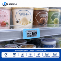 Электронные ценники LEEKA Bluetooth с беспроводным EPD-дисплеем для морозильных камер для мороженого