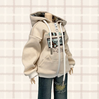 Pakaian Boneka Anak Perempuan Custom Print Logo, Hoodie Kasual Desain Grosir, Aksesoris DIY Berkualitas Tinggi yang Dapat Ditukar, Pakaian