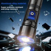 Nueva Linterna Súper Brillante Recargable, Linterna Láser Multifuncional para Acampar, Patrullaje al Aire Libre, Largo Alcance, Aleación de Aluminio