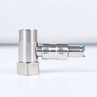 Accessoire de robinet avec connecteur 1/4 pouce, interface à connexion rapide, vanne à bille en acier inoxydable 304 avec poignée métallique