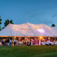 Backyard büyük Marquee açık Sailcloth Carpas Para Event tos eğlence çadırı olay için çadır demiri Strech düğün çadırı 100 kişi için