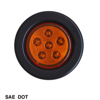 Feu de gabarit et de positionnement rond à LED de 2-1/2 pouces pour camion et remorque, conforme aux normes SAE/DOT/FMVSS108