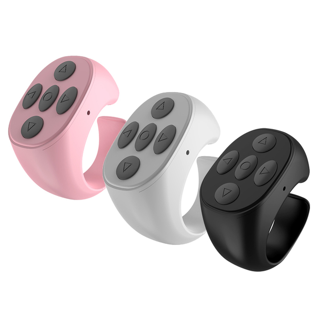 Portable BT Remote Controller Ring Mobile Phone Selfie Timer Page Turner Tiktok Remote Ring