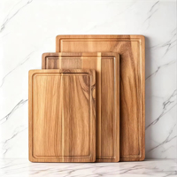 Planche à découper rectangulaire multifonctionnelle en bambou naturel pliable, durable, non vernie, non cirée, saine