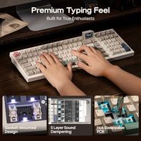 Clavier de jeu modulaire rétro créatif OEM ODM RT98 avec mini-écran détachable, connectivité tri-mode, batterie 8000 mAh, RGB, PBT K