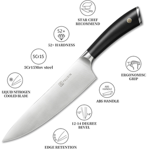 Couteau <span class=keywords><strong>de</strong></span> chef à haute teneur en carbone 5Cr15Mov en acier inoxydable avec manche ABS couteau <span class=keywords><strong>de</strong></span> cuisine Chef <span class=keywords><strong>Kn</strong></span> vente en gros 6 pièces 8 "7" 5 "3.5 pouces - Product Image 5