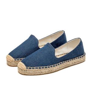 Alpargatas de pescador de mezclilla al aire libre suela media lona zapatos mujeres <span class=keywords><strong>2022</strong></span> <span class=keywords><strong>mocasines</strong></span> para damas - Product Image 1