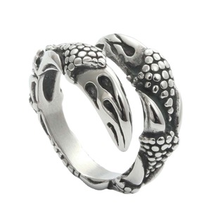 yunnique Eagle Claw <b>Ring</b> Stainless Steel Retro Silver Unisex Fashion Jewelry Gift - Product Image 1