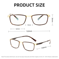 Montura Óptica Metálica Cuadrada de Estilo Retro, Diseño de Doble Viga, Unisex, para Todas las Formas de Rostro, Personalizable, Venta al Por Mayor
