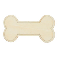 Ensemble de découpes d'impression de patte d'os inachevées tranches de bois vierges forme d'os en bois gravé étiquette de chien en bois