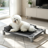 Neues Dunkelgraues Erhöhtes Hundebett Premium Schaumstoffkissen Mehrere Farben Rutschfester Boden Atmungsaktives Netz Kratzfest