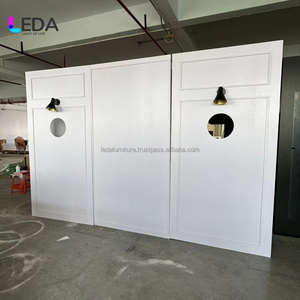 LEDA Stylish Champagne Party Partition White Wedding Backdrop Acrylique Backdrop Ring for Events Decor - Product Image 2