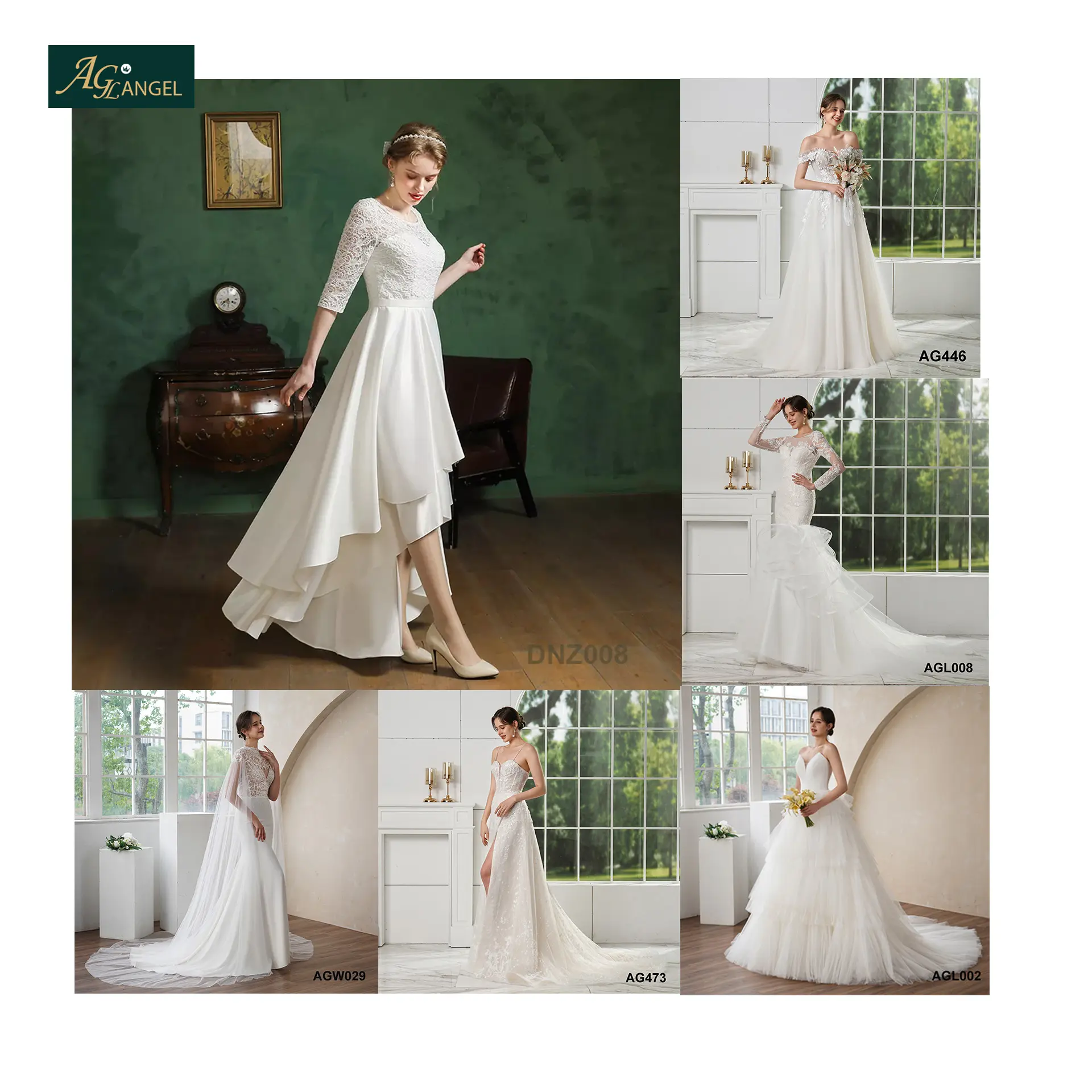 Factory Sale Elegant White Fashion Vestido De Noiva Bridal Tulle Mariage Women white short wedding dress