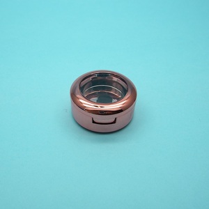 Paleta de sombra de ojos vacía, resaltador de polvo compacto, caja de embalaje con ventana, color oro rosa, diámetro de mm - Product Image 4