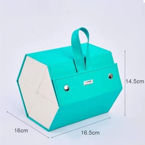 Boîte d'emballage multicolore Transformable/boîte de rangement de lunettes de soleil 3D avec poignée/boîte en cuir imbriquée - Product Image 6