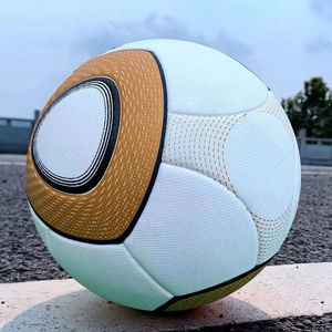 Artículos para Fiestas al Aire Libre para Adultos, Adhesivo de PU Minimalista Hecho a Mano, Patrón Geométrico de Fútbol, Forma Ovalada para Entrenamiento - Product Image 4