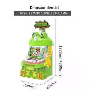 Équipement de jeu d'arcade éducatif pour enfants, en métal et plastique, à monnayeur, sur le thème du dinosaure dentiste, pour centre commercial - Product Image 4