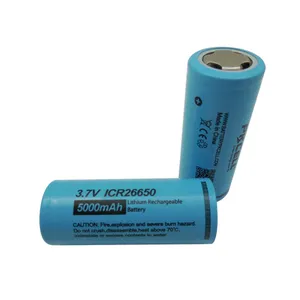 PKCELL 26650 충전식 배터리 5000mAh 충전식 리튬 이온 배터리 3.7V 리튬 배터리