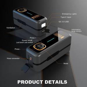 Nuevo Compresor de Aire Portátil Inalámbrico de 12V para Auto, Manómetro Digital, 5000mAh, Monitor de Presión de Neumáticos para Auto y Bicicleta - Product Image 4