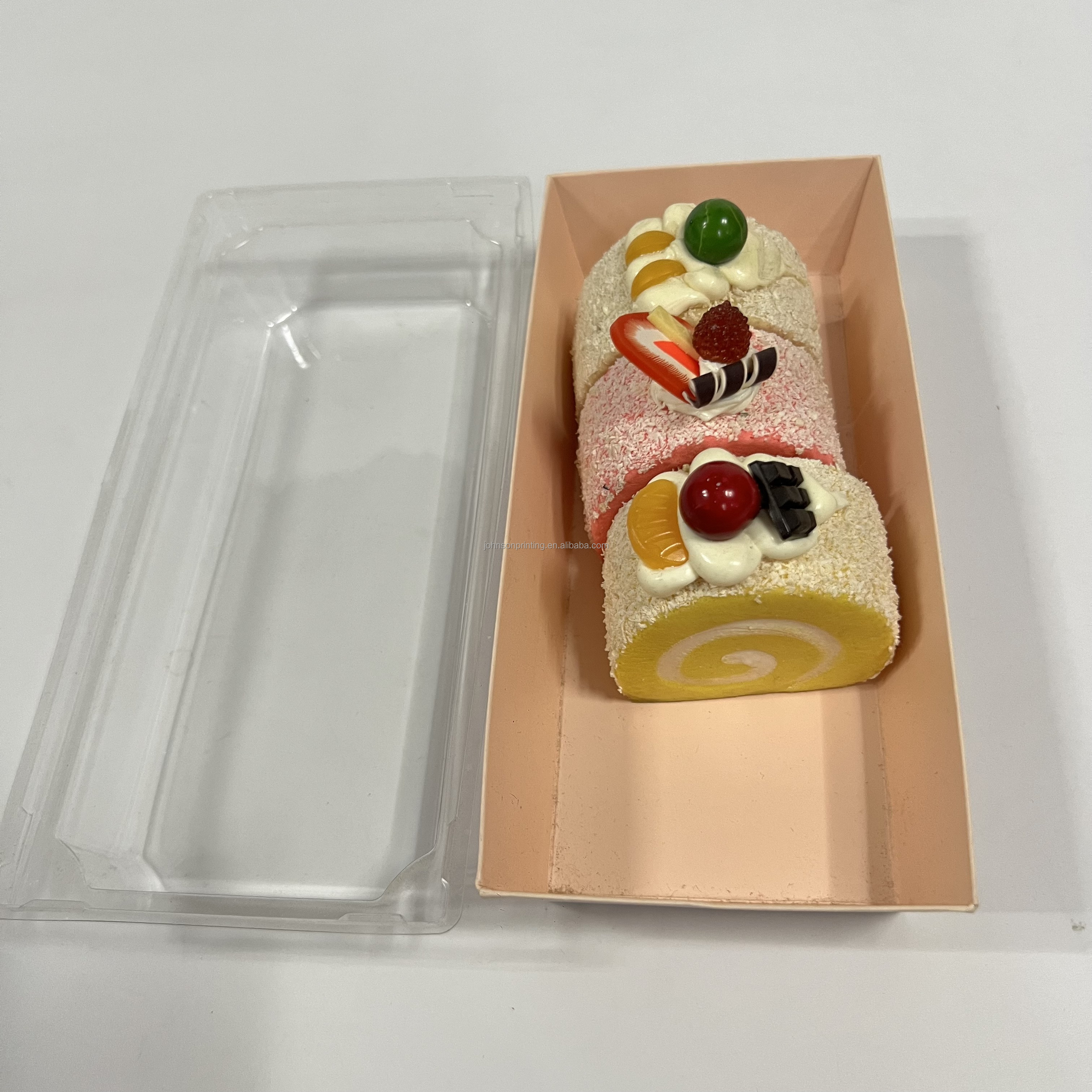 large clear plastic tiramisu container rectangle