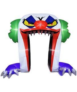 Arco Inflable de Payaso de 3 Metros para Halloween, Decoraciones de Jardín Inflables para Exteriores, Arco Inflable de Halloween Espeluznante - Product Image 3