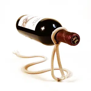 Ruang makan dapur dekorasi Bar suspensi ajaib tali besi bentuk ular rak anggur tampilan botol anggur dudukan rak