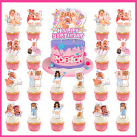 Rosa Sandkasten-Spiel-Thema Mädchen Geburtstagsparty Zubehör-Set Inklusive Banner, Ballons und Tortendekoration