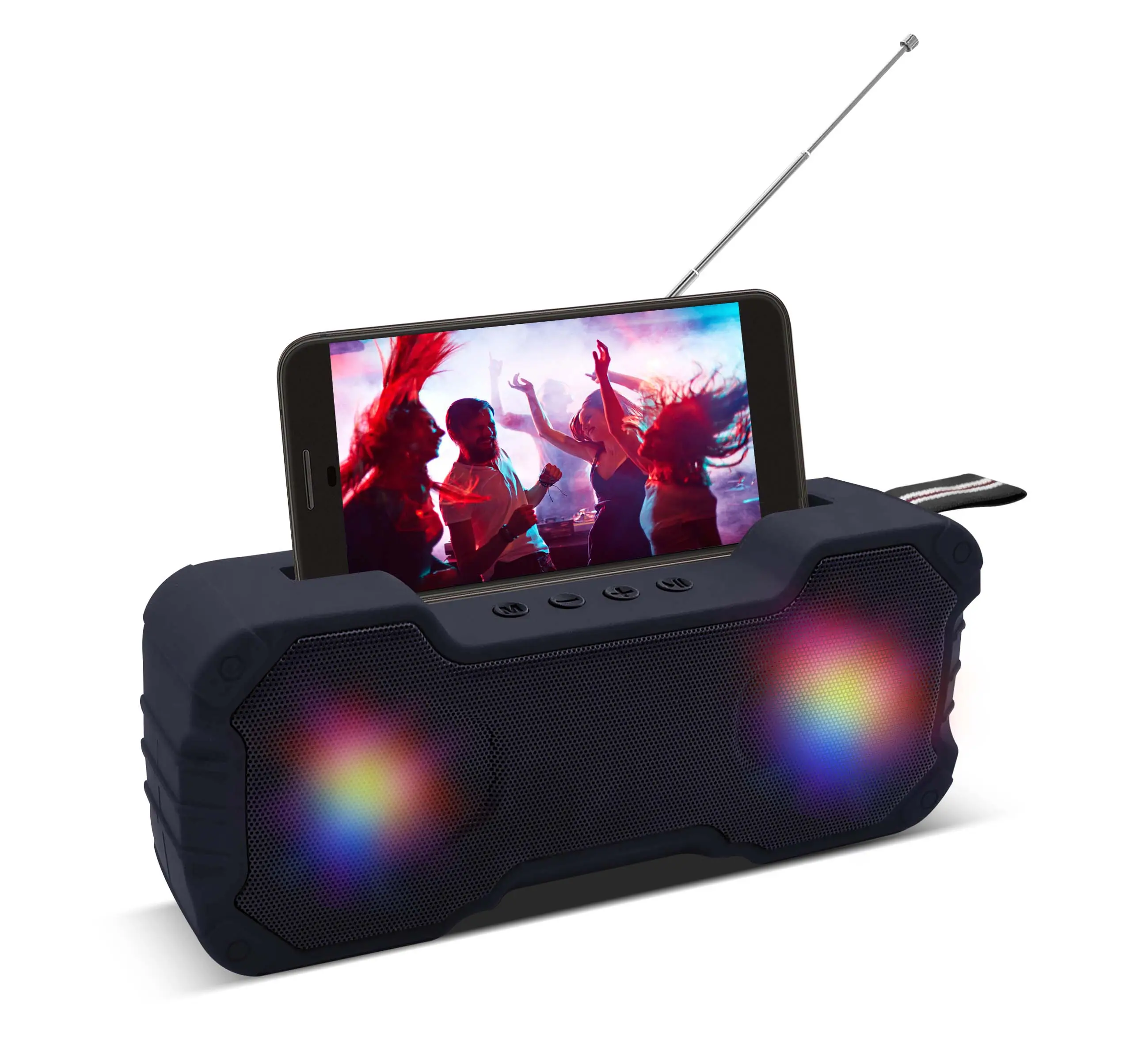 Portable Wireless Loudspeaker Sound System 10W stereo Music surround Speaker with phone holder for phones