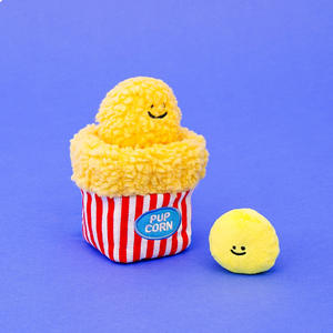 Juguete para Perros con Forma de Cubo de Palomitas de Maíz de Dibujos Animados, Juguete Masticable para Perros, Ecológico, Duradero, de Felpa, para Jugar a las Escondidas - Product Image 5