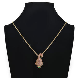 Collar de Cobre con Colgante de Buu, Protagonista de Dragon Ball, Estilo Hip-Hop, con Circonitas de Colores y Cadena de Cuerda, Accesorios de Moda BESDZ0178 - Product Image 6