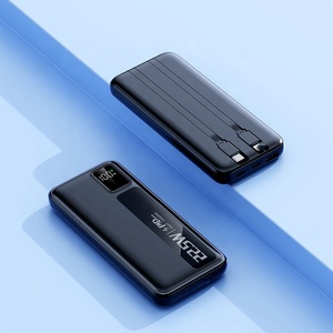 OEM/<span class=keywords><strong>DOM</strong></span> Nouveau produit, batterie externe 10000mAh avec écran LED, charge rapide PD 22.5W, câble intégré à 2 fils, ultra-mince - Product Image 3