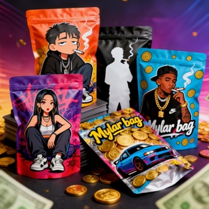 Wholesale Custom Printing Matte Resealable Food Packaging Ziplock Smell Proof Stand up Pouch 3.5g 7g 28g Mylar Zipper <b>Bag</b> - Product Image 1