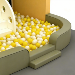 Aire de jeux intérieure pour enfants avec toboggan et piscine <span class=keywords><strong>à</strong></span> balles sur le thème de la <span class=keywords><strong>cabane</strong></span> jaune, équipement de parc pour centre de maternité et club pour enfants haut de gamme - Product Image 4