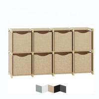 Meuble de rangement pliable en tissu écologique, facile à assembler et imperméable, pour salle de bain et salon