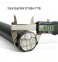 Kabel Daya ZA YJLV 0.6/1KV 3*150+1*70 Aluminium Berisolasi XLPE Berlapis PVC