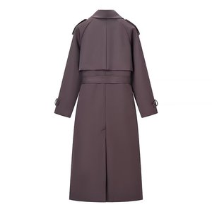 <span class=keywords><strong>Trench</strong></span> Coat Lungo da Donna Autunno-Inverno 2025, Nuovo Stile Casual con Cintura e Risvolto, Chic Retrò a Maniche Lunghe - Product Image 2