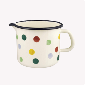 पाठ के अंदर ओम थोक, काले रिम के साथ मग एनमेलवेयर धातु पानी के कप को मापने के लिए - Product Image 6