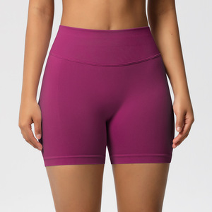 Shorts Deportivos de Alta Compresión sin Costuras para Mujer, Cintura Acanalada, Control de Abdomen, Levanta Glúteos, Tejido de Punto, Secado Rápido, para Fitness, Gimnasio, Yoga - Product Image 2