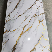 Meilleur prix coupe personnalisée 3mm d'épaisseur flexible PVC revêtement UV marbre mur intérieur panneau de fond pour salon TV Board