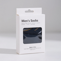 Boîtes en papier personnalisées de haute qualité Emballage pour chaussettes, sous-vêtements, vêtements Emballage PVC Boîte pliante en carton blanc à fenêtre transparente