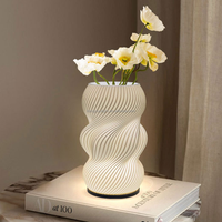 Nouvelle lampe de table décorative créative imprimée en 3D, style nordique moderne, pour chambre à coucher, chevet, bureau, température de couleur réglable, LED